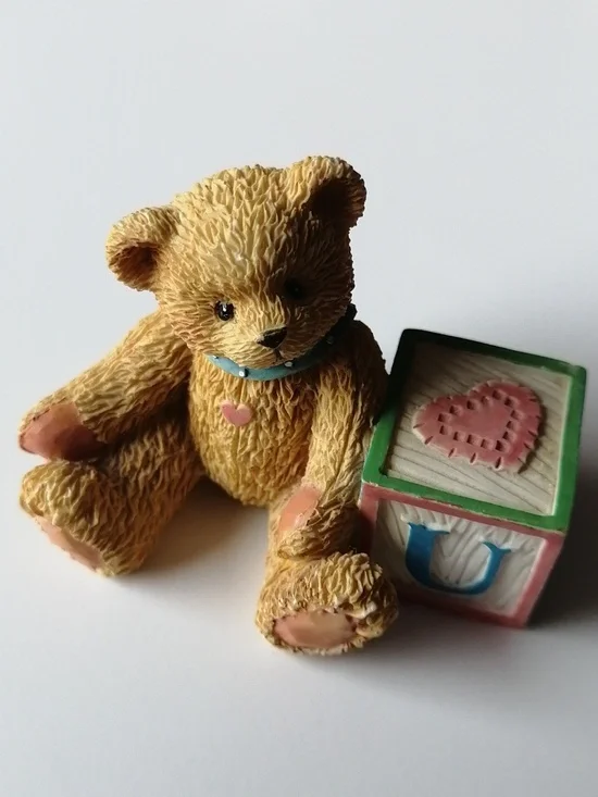 Vintage Cherished Teddies Alphabet Block Figurines (5) - Picture 7 of 11